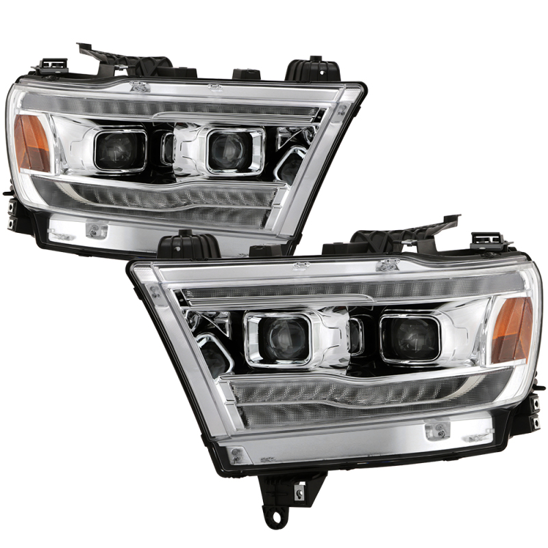 Dodge Ram Headlights - SPYDER - APEX Series Projector - Chrome - `19-`20