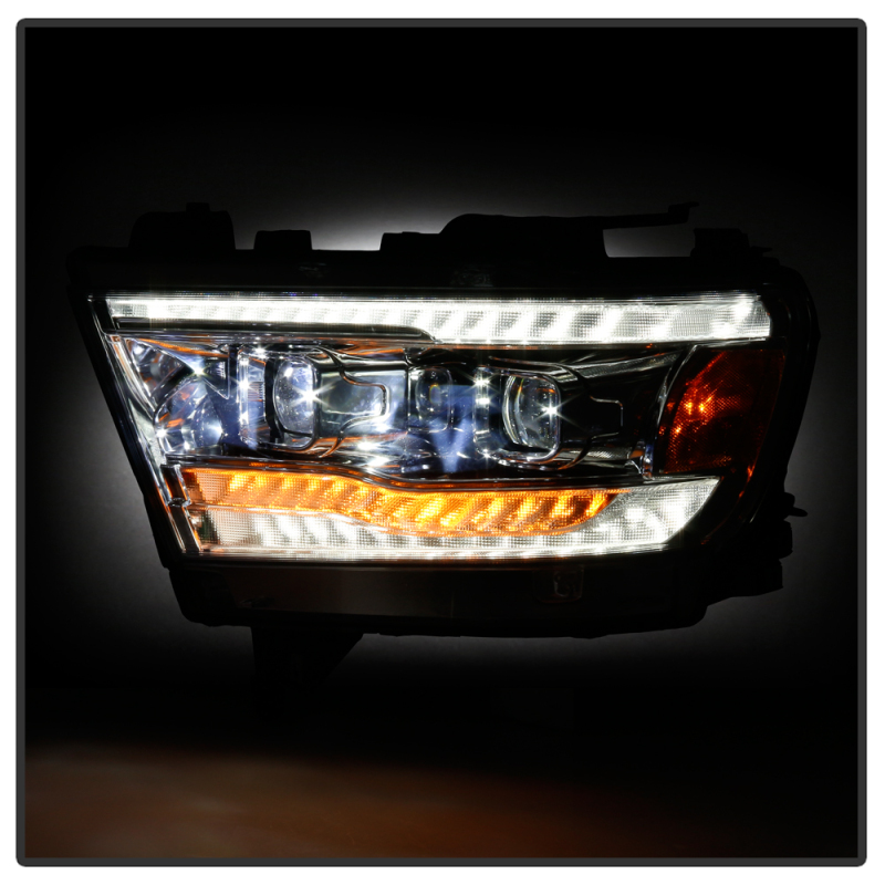 Dodge Ram Headlights - SPYDER - APEX Series Projector - Chrome - `19-`20