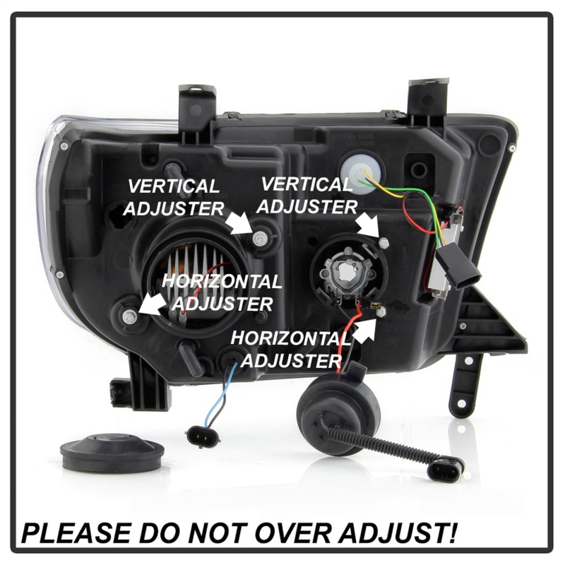 Toyota Tundra Headlights - SPYDER - Spyder Platinum Series - Black - `07-`09