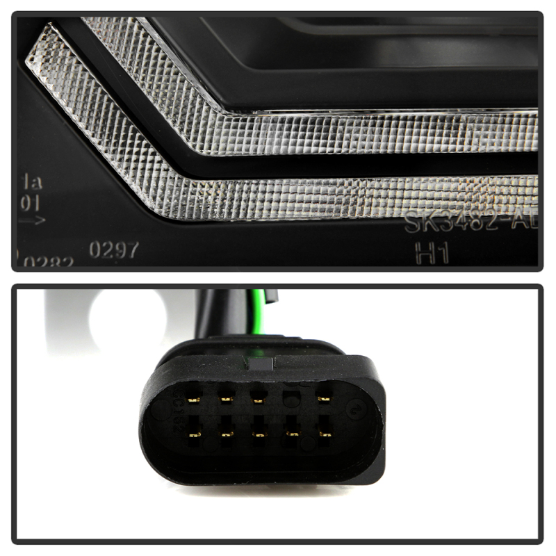 Audi A6 Headlights - SPYDER - Projector + Sequential LED Turn Signal - `05-`08