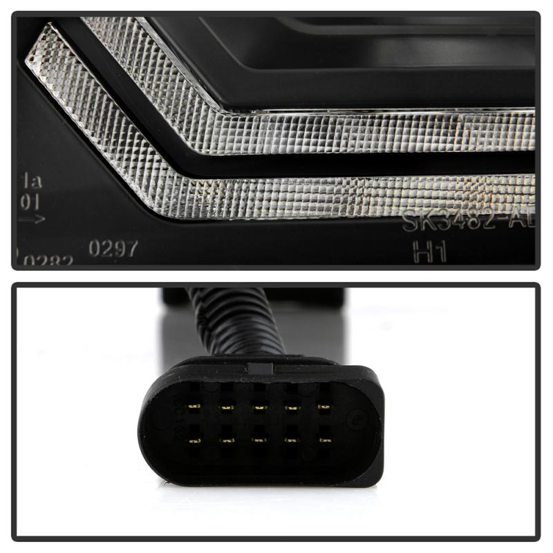 Audi A6 Headlights - SPYDER - HALO LED Projector Headlights + Sequential LED Turn Signal Lights - `09-`11