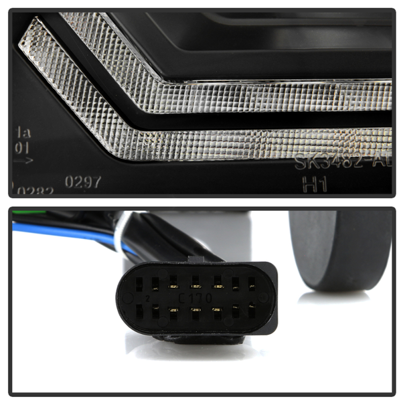 Audi A6 Projector Headlights - SPYDER - Sequential LED Turn Signal Lights, HID Model - `09-`11