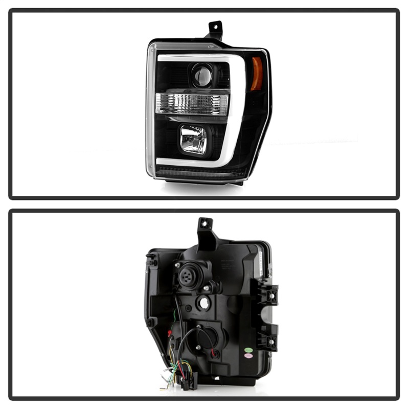 Ford F-250 Headlights - SPYDER - Spyder Platinum Series V2 High-Power LED Module - Black - `08-`10