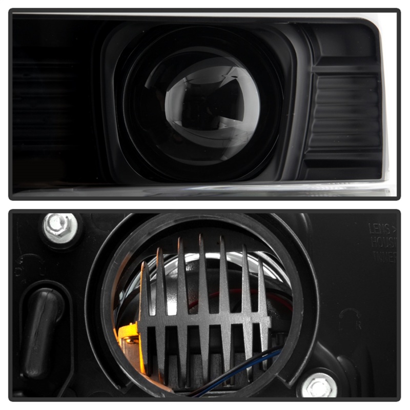 Ford F-450 Headlights - SPYDER - Spyder Platinum Series V2 High-Power LED Module - Black - `08-`10