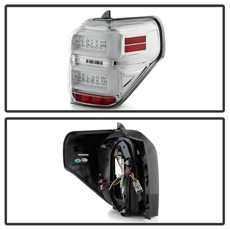 Toyota 4Runner LED Tail Lights - SPYDER - Sequential Turn Signal - Chrome - `10-`14
