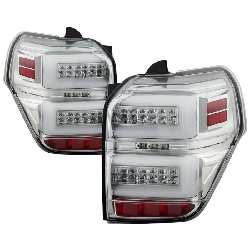 Toyota 4Runner LED Tail Lights - SPYDER - Sequential Turn Signal - Chrome - `10-`14