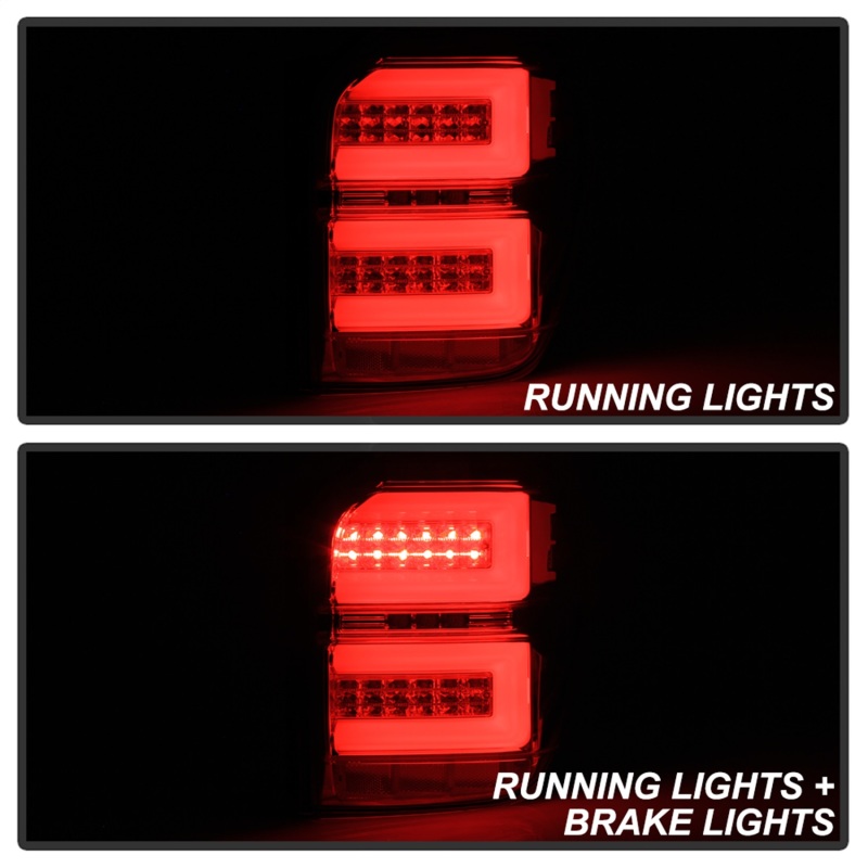 Toyota 4Runner LED Tail Lights - SPYDER - Sequential Turn Signal - Chrome - `10-`14