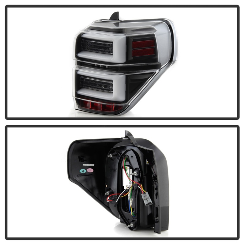 Toyota 4Runner LED Tail Lights - SPYDER - Sequential Turn Signal - Black - `10-`14