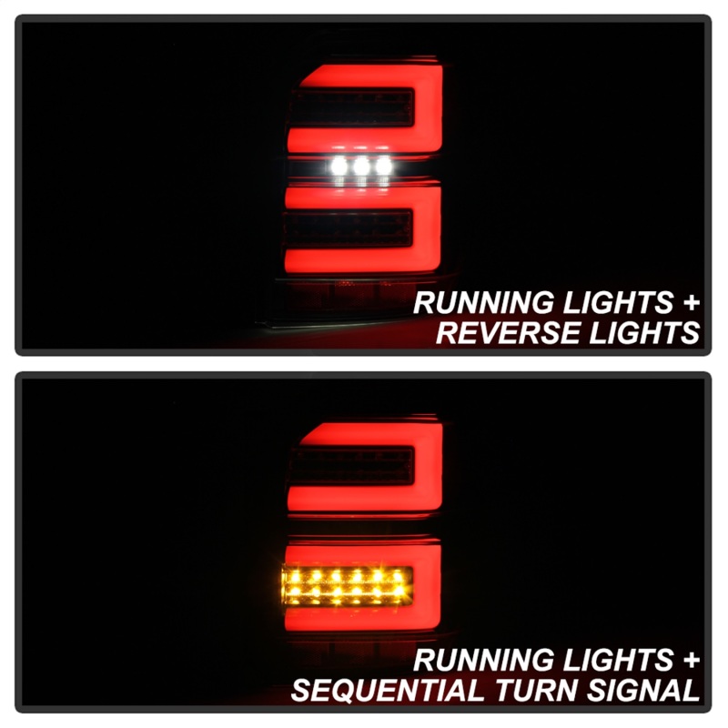 Toyota 4Runner LED Tail Lights - SPYDER - Sequential Turn Signal - Black - `10-`14