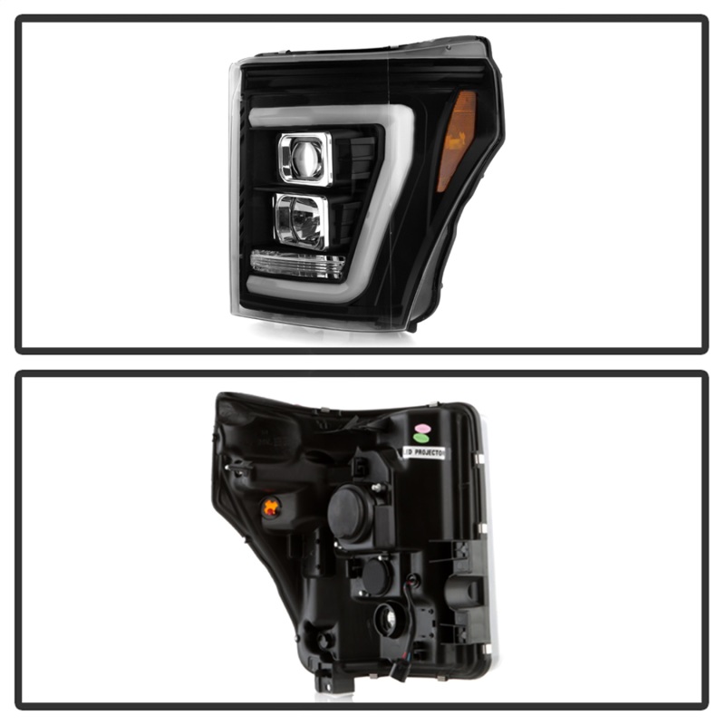 Ford F250 Headlights - SPYDER - Platinum Series V2 High-Power LED Module - Black - `11-`16