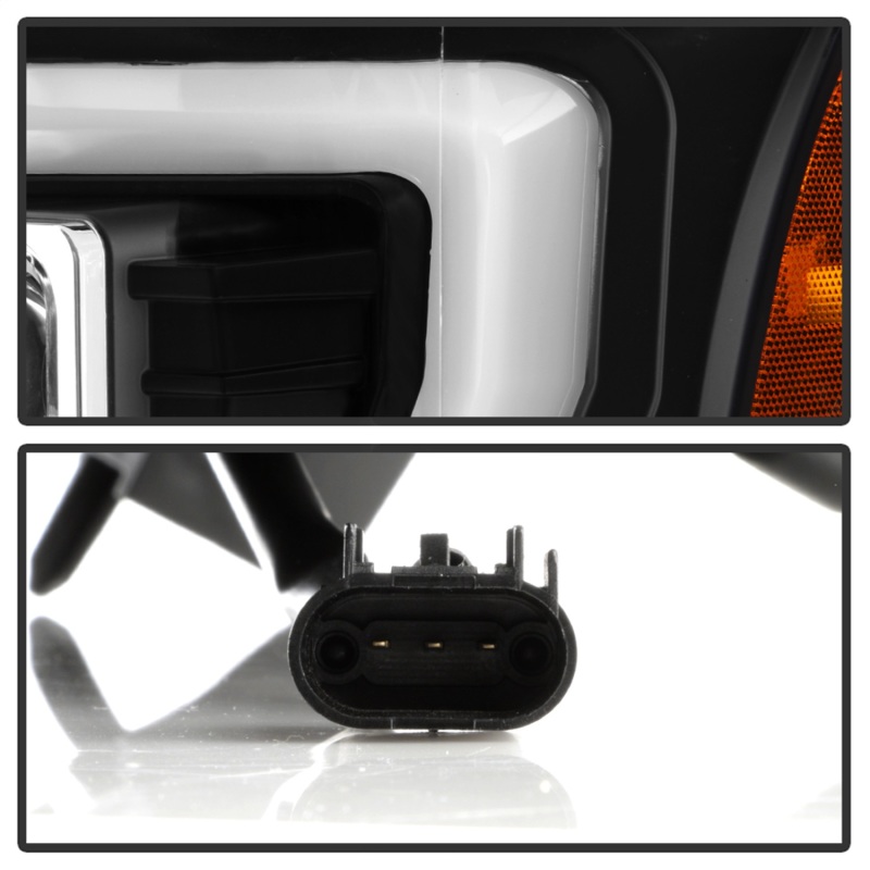 Ford F450 Headlights - SPYDER - Platinum Series V2 High-Power LED Module - Black - `11-`16