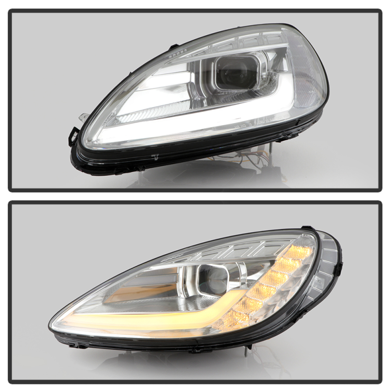 Chevrolet Corvette C6 Headlight Set - SPYDER - Sequential LED Turn Signal - Chrome - `05-`13