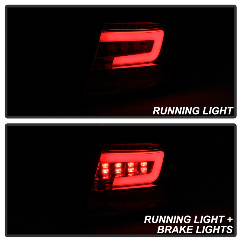 Subaru Impreza Tail Lights - SPYDER - LED - Red Clear - `08-`11