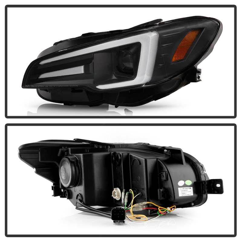 Subaru Impreza Headlights - SPYDER - Apex Series Projector + High-Power LED Module - Black - `15-`20