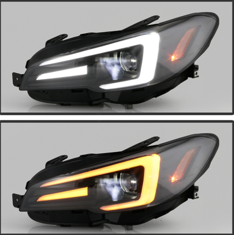 Subaru Impreza Headlights - SPYDER - APEX Series Projector LED Model High-Power LED Module - Black - `15-`20