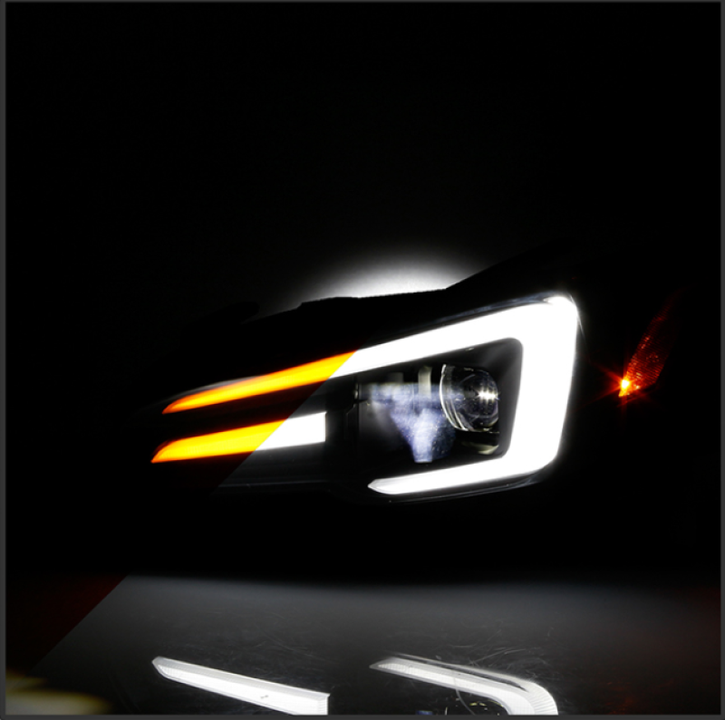 Subaru Impreza Headlights - SPYDER - APEX Series Projector LED Model High-Power LED Module - Black - `15-`20
