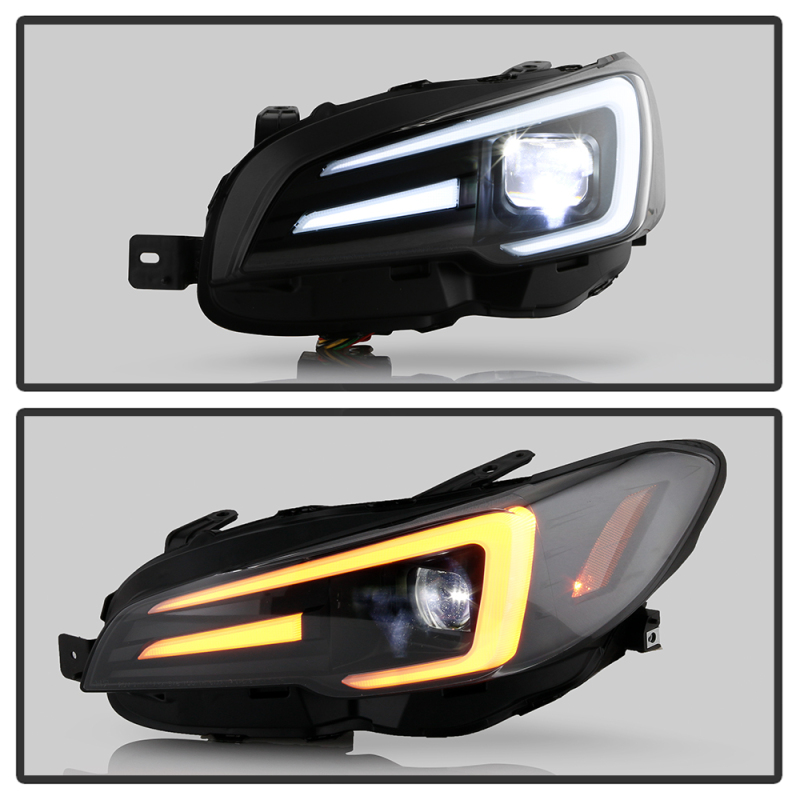 Subaru Impreza Headlights - SPYDER - APEX Series Projector LED Model High-Power LED Module - Black - `15-`20