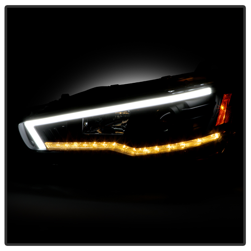 Mitsubishi Lancer EVO Headlights - SPYDER - Projector - Black - `08-`17