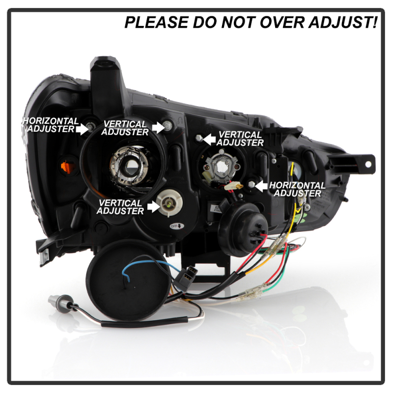 Mitsubishi Lancer EVO Headlights - SPYDER - Projector - Black - `08-`17