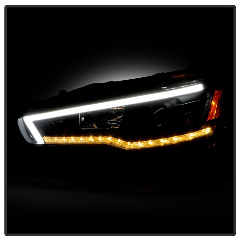Mitsubishi Lancer Headlights - SPYDER - Projector, Spyder Signature Series, Xenon/HID, Sequential LED Turn Signal - Black - `08-`17
