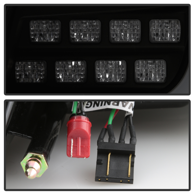 Mitsubishi Evolution LED Tail Lights - Rear - SPYDER - Version 2 - Black Smoke - `08-`14