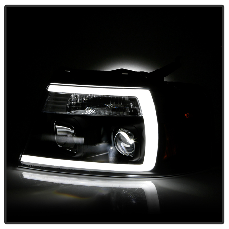 Ford F-150 Headlights - SPYDER - Spyder Platinum Series, High-Power LED Module (Low Beam), Projector - Black - `04-`08