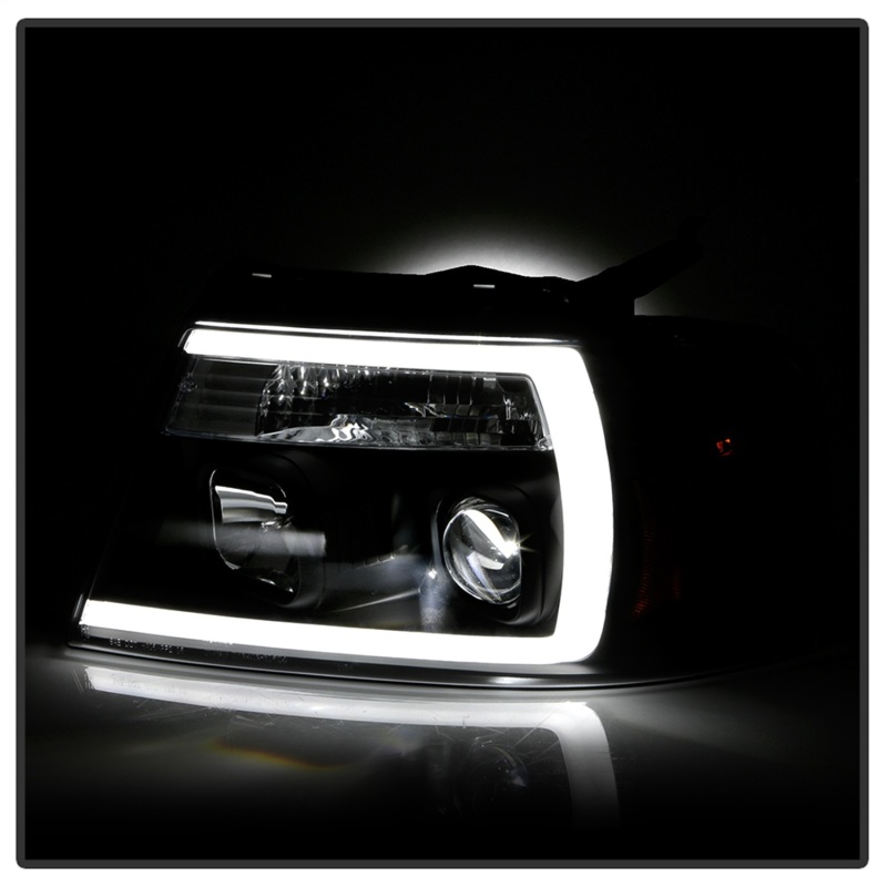 Ford F-150 Headlights - SPYDER - Spyder Platinum Series, High-Power LED Module (Low Beam), Projector - Black - `04-`08