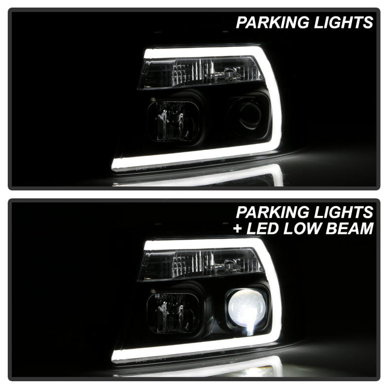 Ford F-150 Headlights - SPYDER - Spyder Platinum Series, High-Power LED Module (Low Beam), Projector - Black - `04-`08