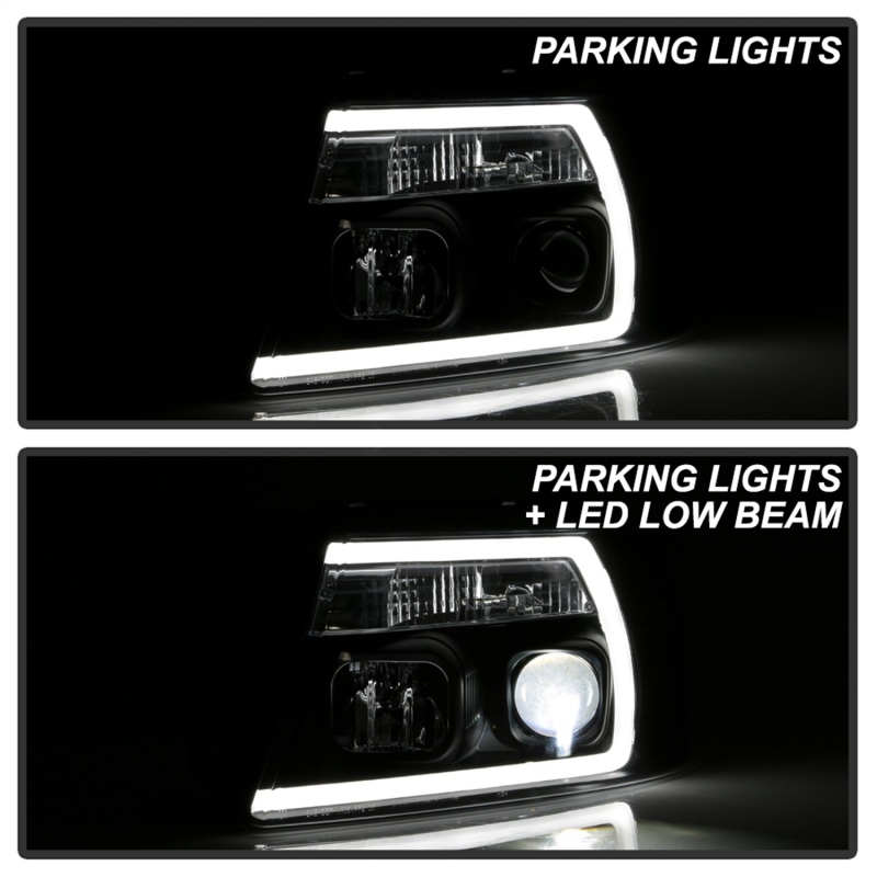 Ford F-150 Headlights - SPYDER - Spyder Platinum Series, High-Power LED Module (Low Beam), Projector - Black - `04-`08