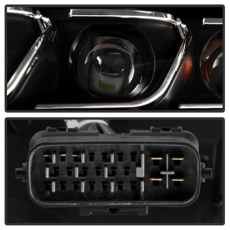 Lexus IS 250 Headlights - SPYDER - High-Power LED, Halogen Model, APEX Series - Black - `06-`10