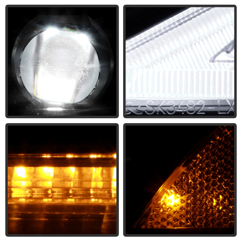 Lexus IS 250 Headlights - SPYDER - High-Power LED, Halogen Model, APEX Series - Black - `06-`10