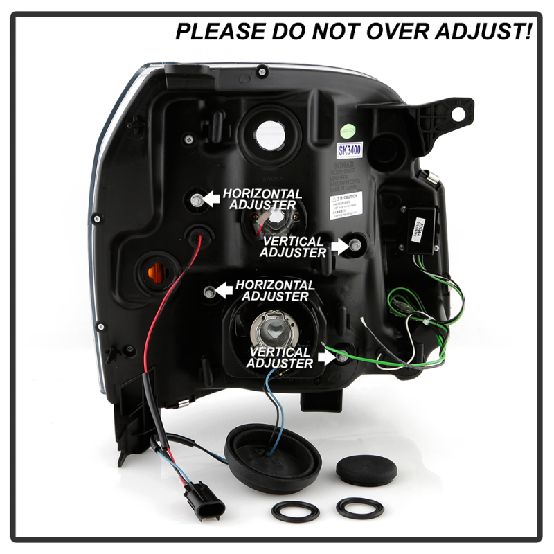 GMC Yukon XL Headlights - SPYDER - Version 2 Projector Headlights - Chrome - `07-`14