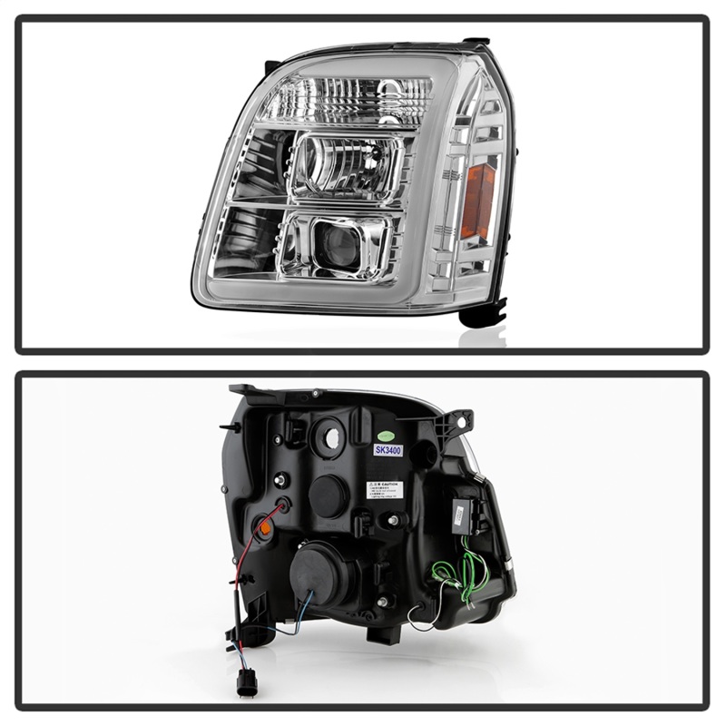 GMC Yukon XL Headlights - SPYDER - Version 2 Projector Headlights - Chrome - `07-`14