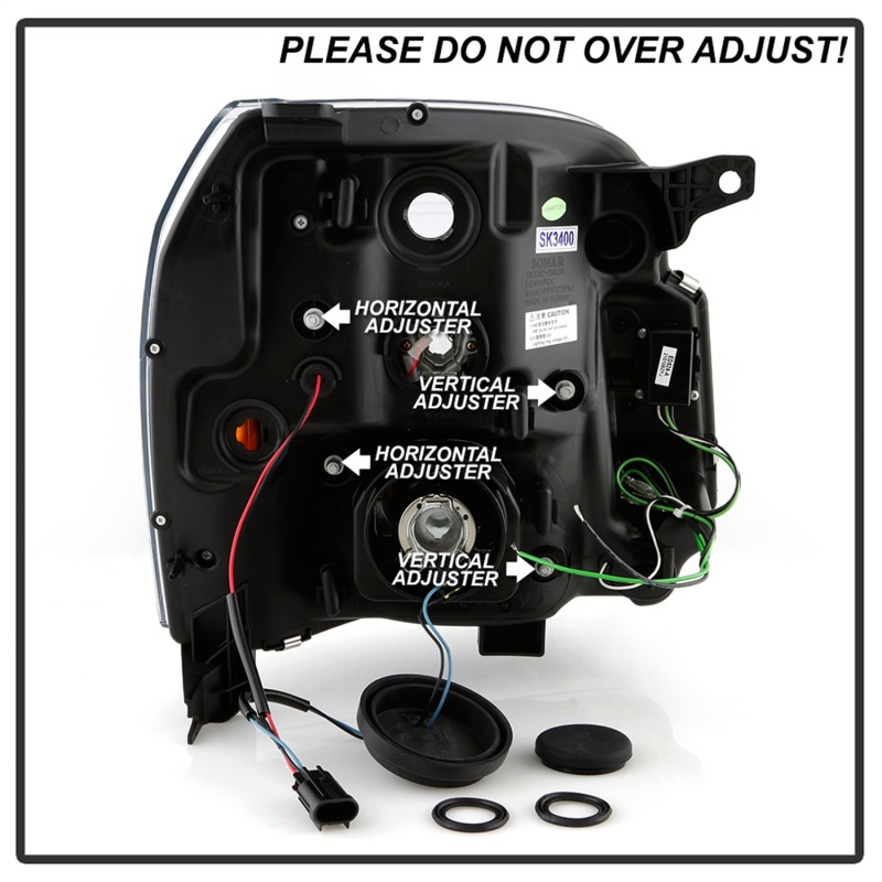 GMC Yukon XL Headlights - SPYDER - Version 2 Projector Headlights - Chrome - `07-`14