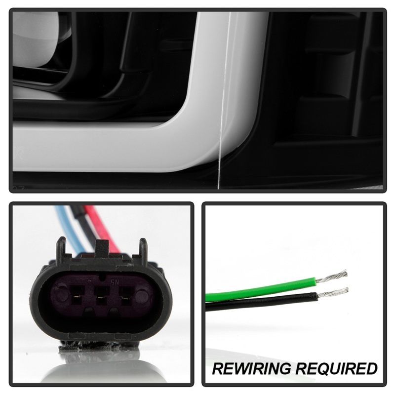 GMC Yukon Denali Headlights - SPYDER - Version 2 Projector Headlights - Black - `07-`14