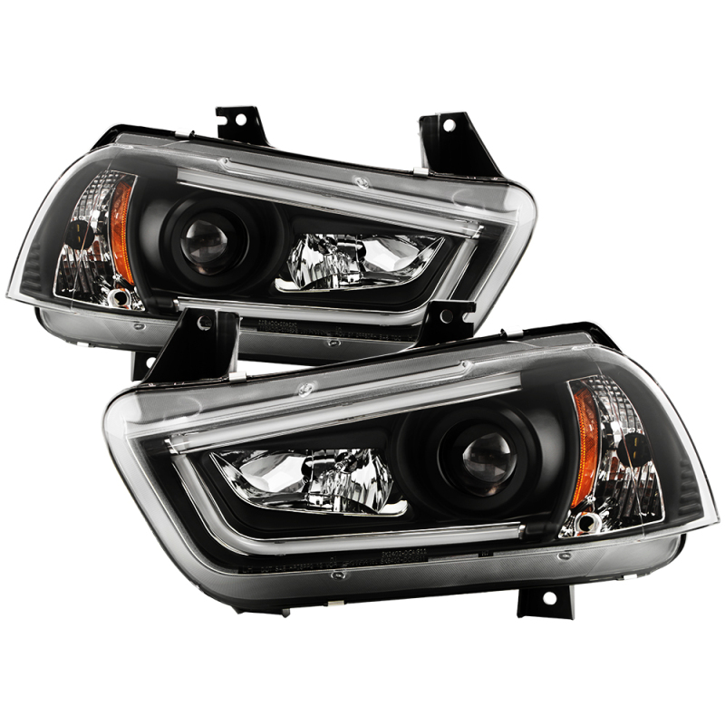 Dodge Charger Headlights - SPYDER - Platinum Series High-Power LED Module - Black - `11-`14