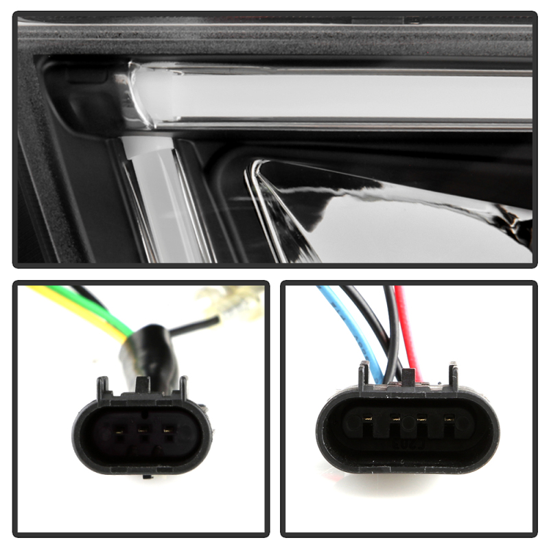 Dodge Charger Headlights - SPYDER - Platinum Series High-Power LED Module - Black - `11-`14