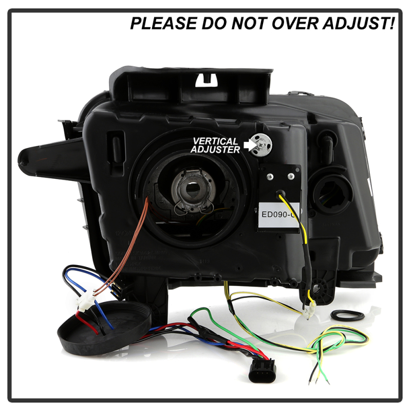 Chevrolet Camaro Headlights - SPYDER - Sequential LED Switchback Turn Signal Lights - Black - `10-`13