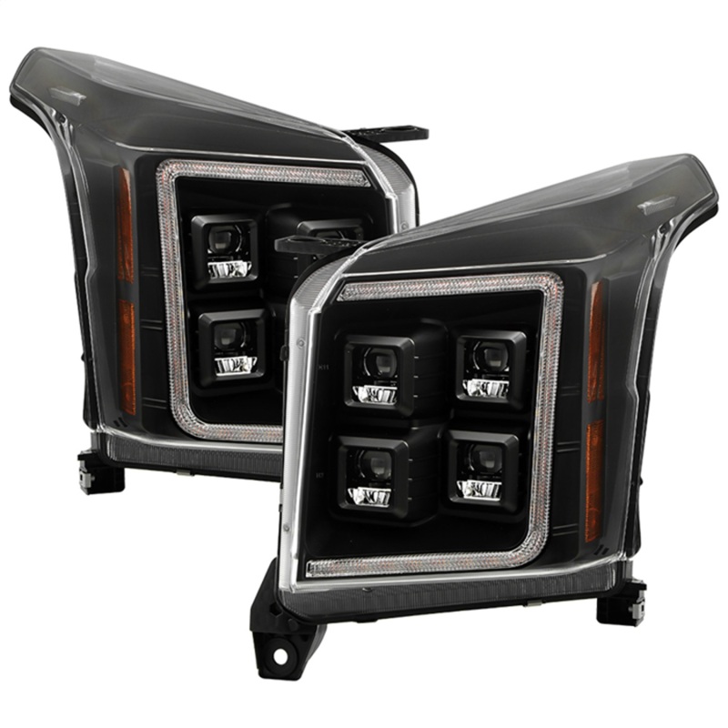 GMC Yukon Headlights - SPYDER - High-Power LED Module - Black - `15-`20
