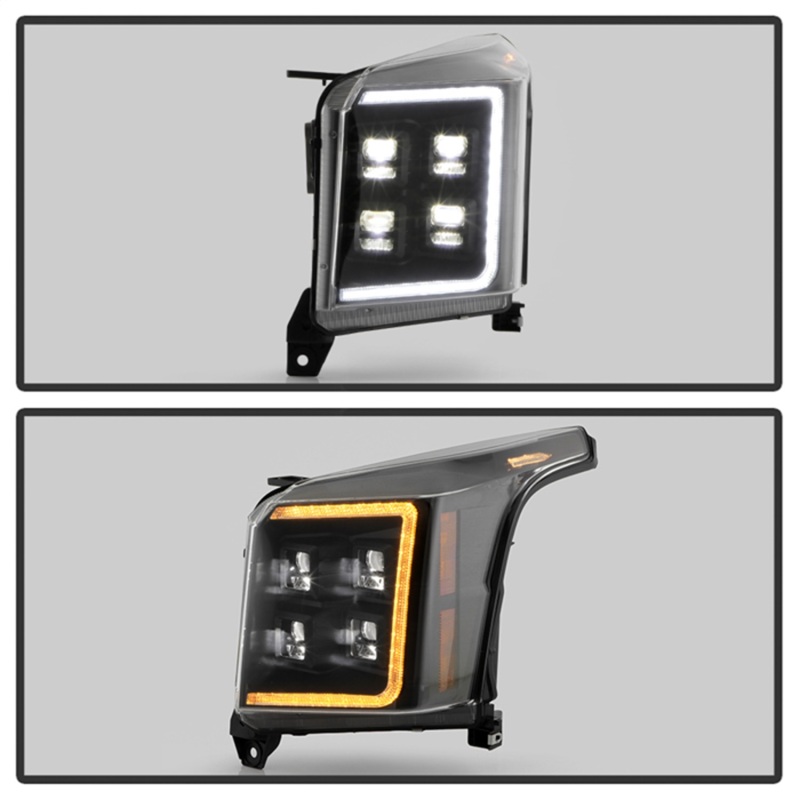 GMC Yukon Headlights - SPYDER - High-Power LED Module - Black - `15-`20