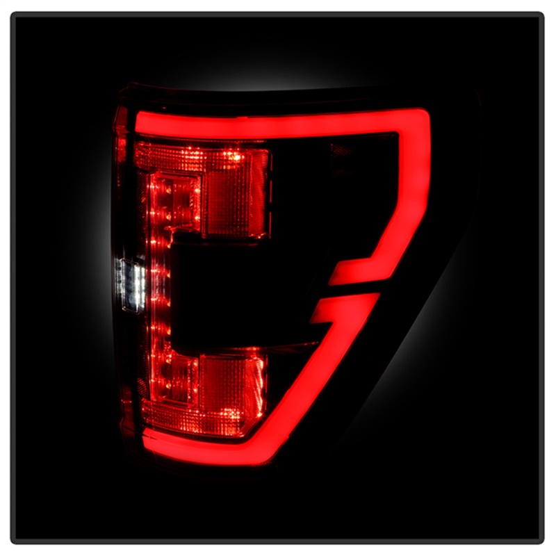 Ford F150 LED Tail Lights - SPYDER - Full LED w/ Blind Spot Sensor - Black - `21-`23