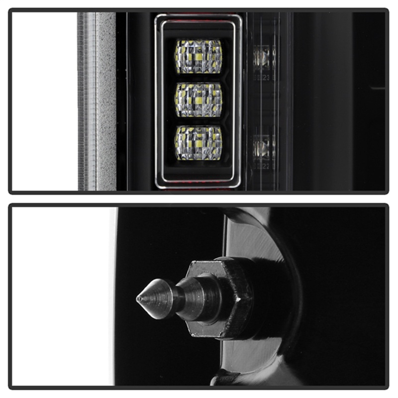 Ford F150 LED Tail Lights - SPYDER - Full LED w/ Blind Spot Sensor - Black - `21-`23