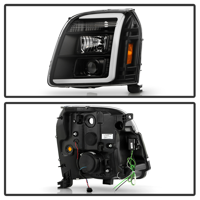 GMC Yukon Headlights - SPYDER - Spyder Platinum, Version 2 High-Power LED Module, Projector - Black - `07-`14