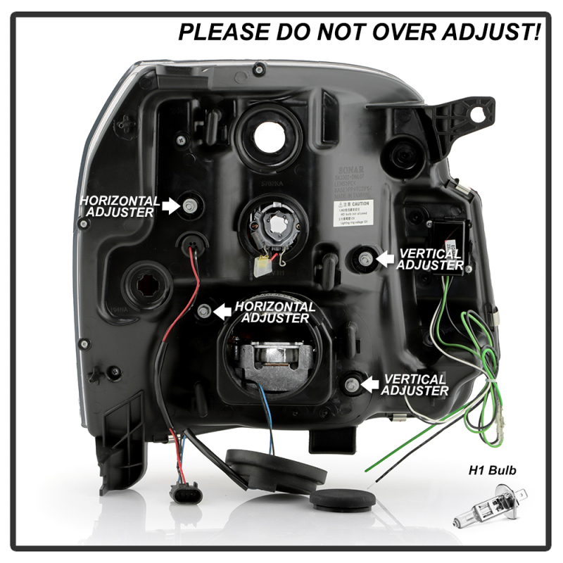 GMC Yukon Headlights - SPYDER - Spyder Platinum, Version 2 High-Power LED Module, Projector - Black - `07-`14