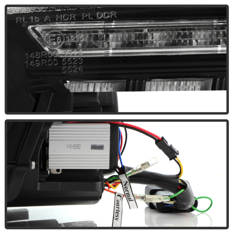 Audi A5 Projector Headlights - SPYDER - HID Model Only - Black - `13-`17