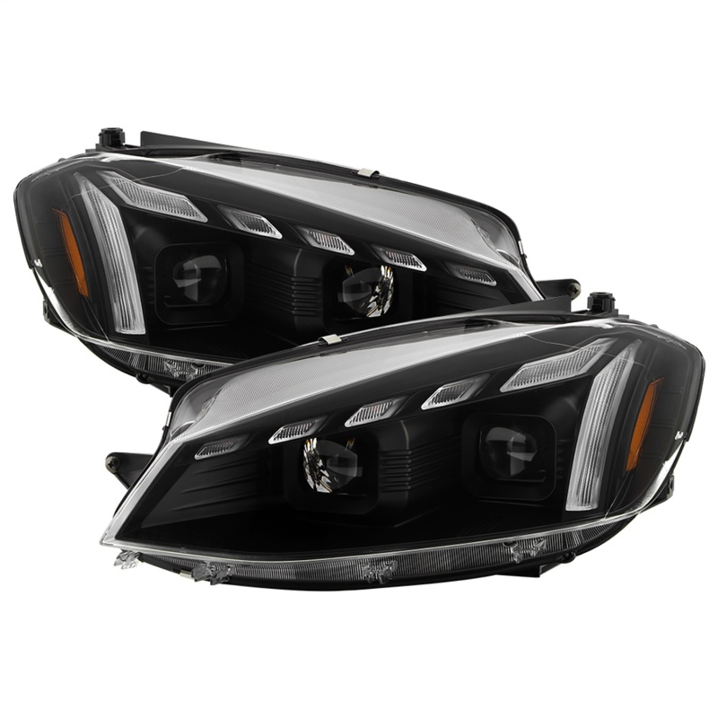 Volkswagen Golf MK7.5 Headlights - SPYDER - Projector, Spyder Signature Series - Black - `18-`21
