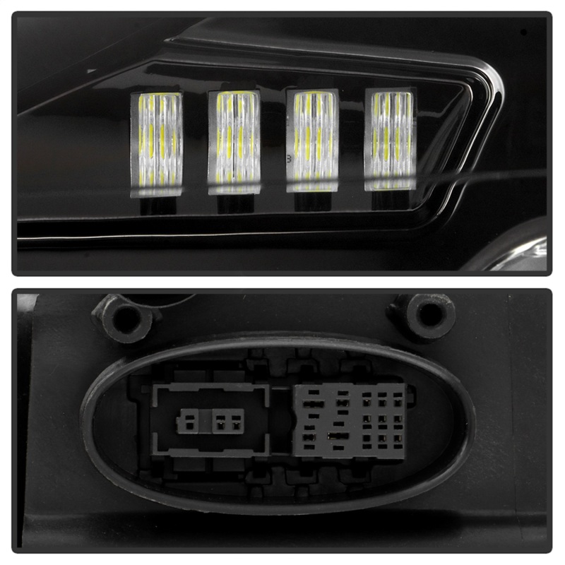 Porsche Cayenne Headlights - SPYDER - High-Power LED - Black - `11-`14