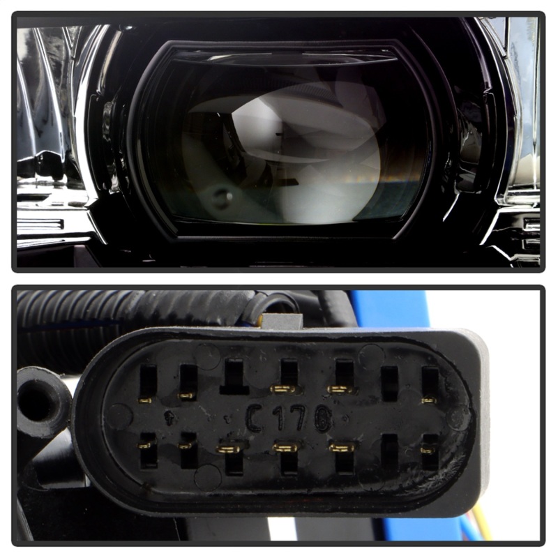 Porsche Cayenne Headlights - SPYDER - High-Power LED - Black - `11-`14