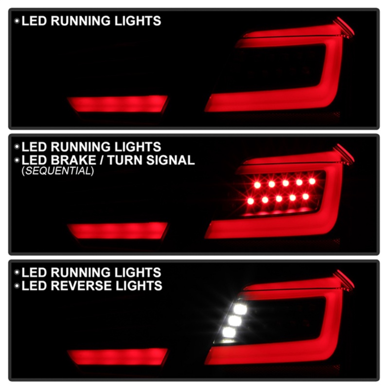 Chevrolet Impala LED Tail Lights - SPYDER - Sequential LED Turn Signal - Black - `14-`20