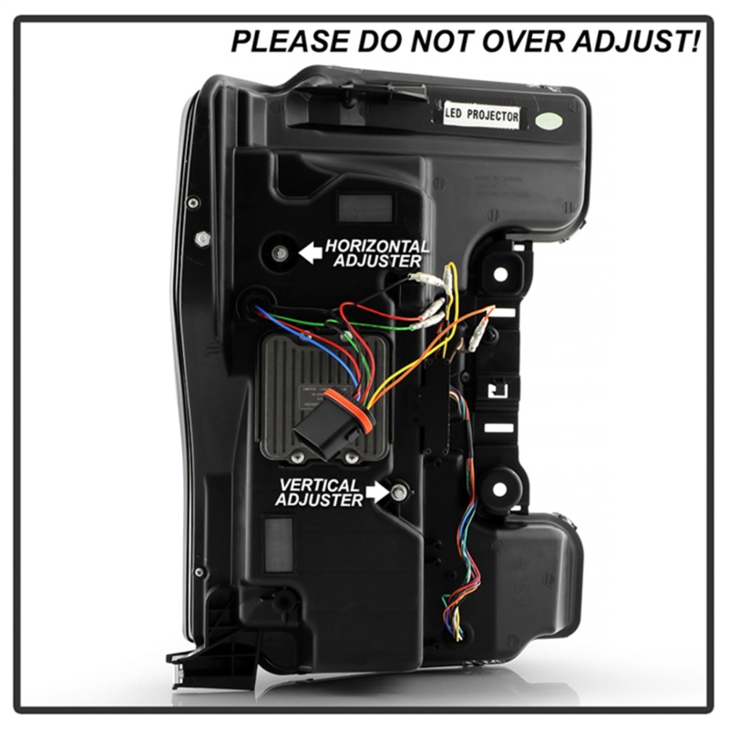 Ford F-250 Headlights - SPYDER - APEX Series Projector - Black - `17-`19